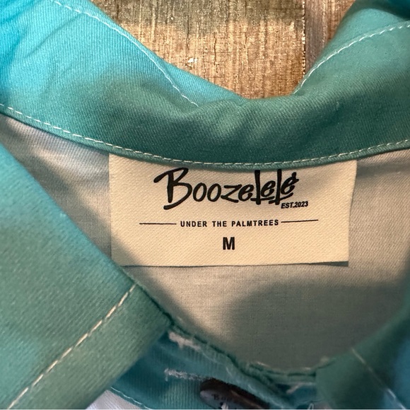 Boozelele Retro Western lightweight cotton button up shirt dress w/hummingbirds - Picture 4 of 5